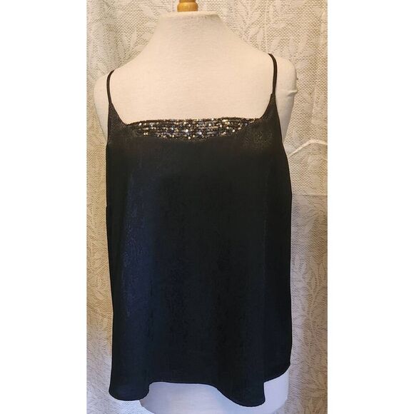 T3 Maurices spaghetti strap dressy sparkly trim tank top - Picture 1 of 9